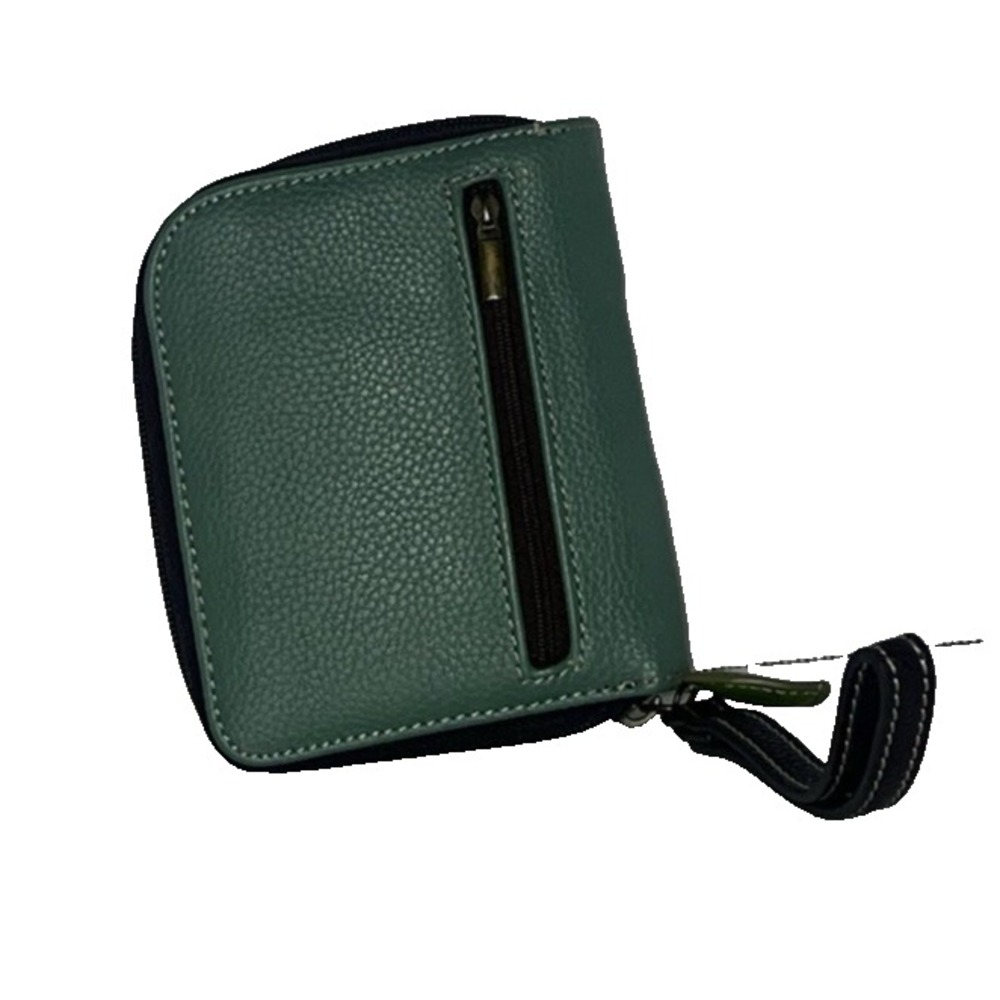 Chala Owl Teal Zip Around Wallet Wristlet Faux Leather Bird Theme Organizer - Picture 6 of 6